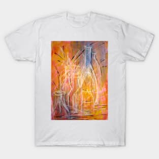 The Glass Bottles 2A mixed media painting T-Shirt